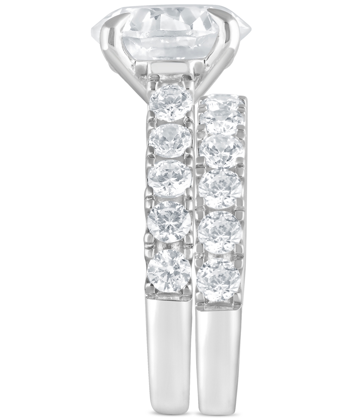 Badgley Mischka Certified  Lab Grown Diamond Bridal Set (6 Ct. T.w.) In 14k White Gold In White