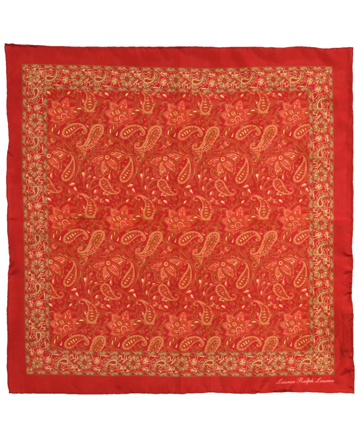 Paisley Square Scarf - Vail orange