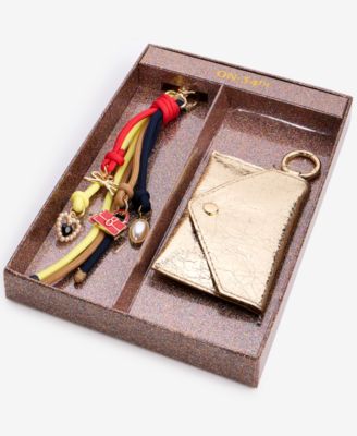 Boxed Card Case & Multi-Charm Beaded Keychain, Macy's Exclusive