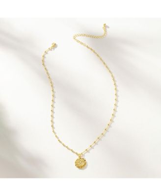 14k Gold-Plated Atocha Pendant Necklace, 19" + 3" extender