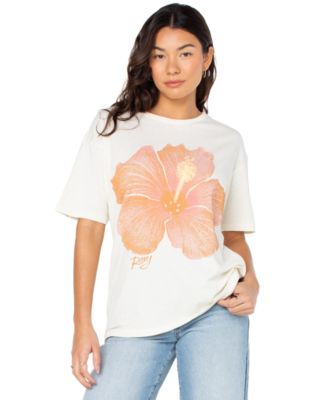 Roxy - Juniors' Hibiscus Spray Graphic Cotton T-Shirt