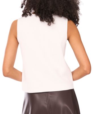 Women's Crewneck Sleeveless Button Sweater