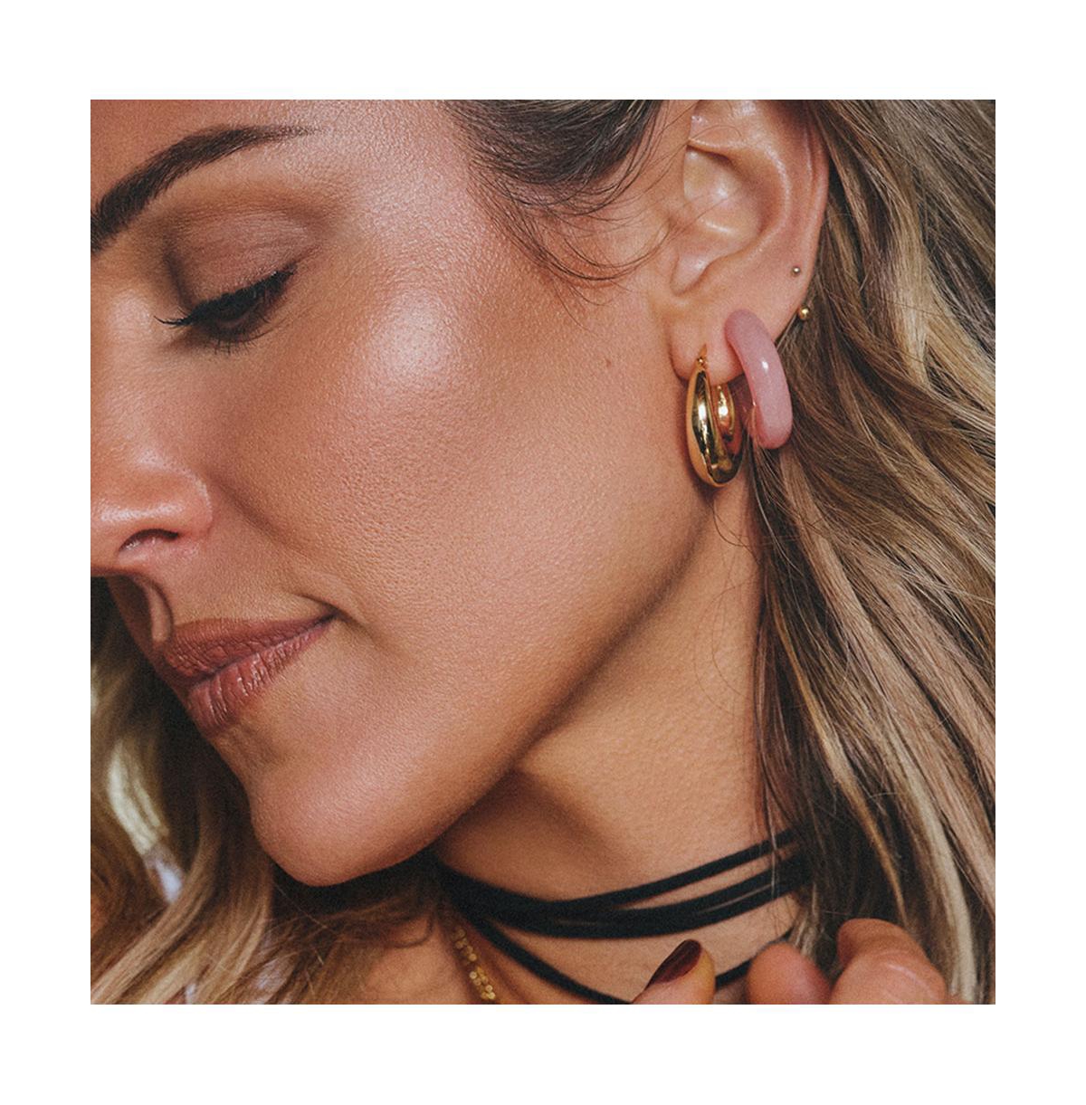 14k Gold-Plated Rare Hoop Earrings