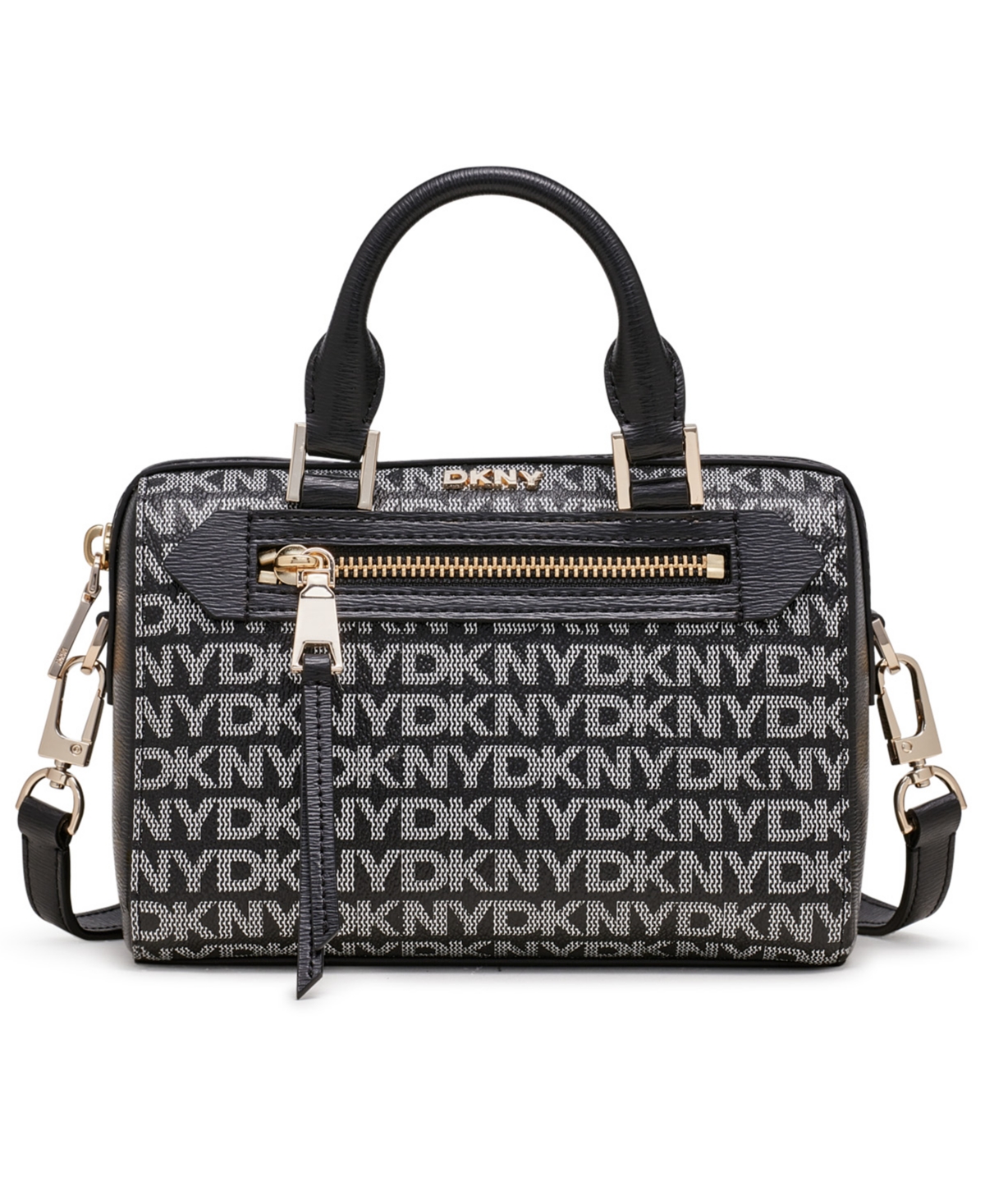 Dkny Bryant Ave Mini Logo Duffle Satchel In Black
