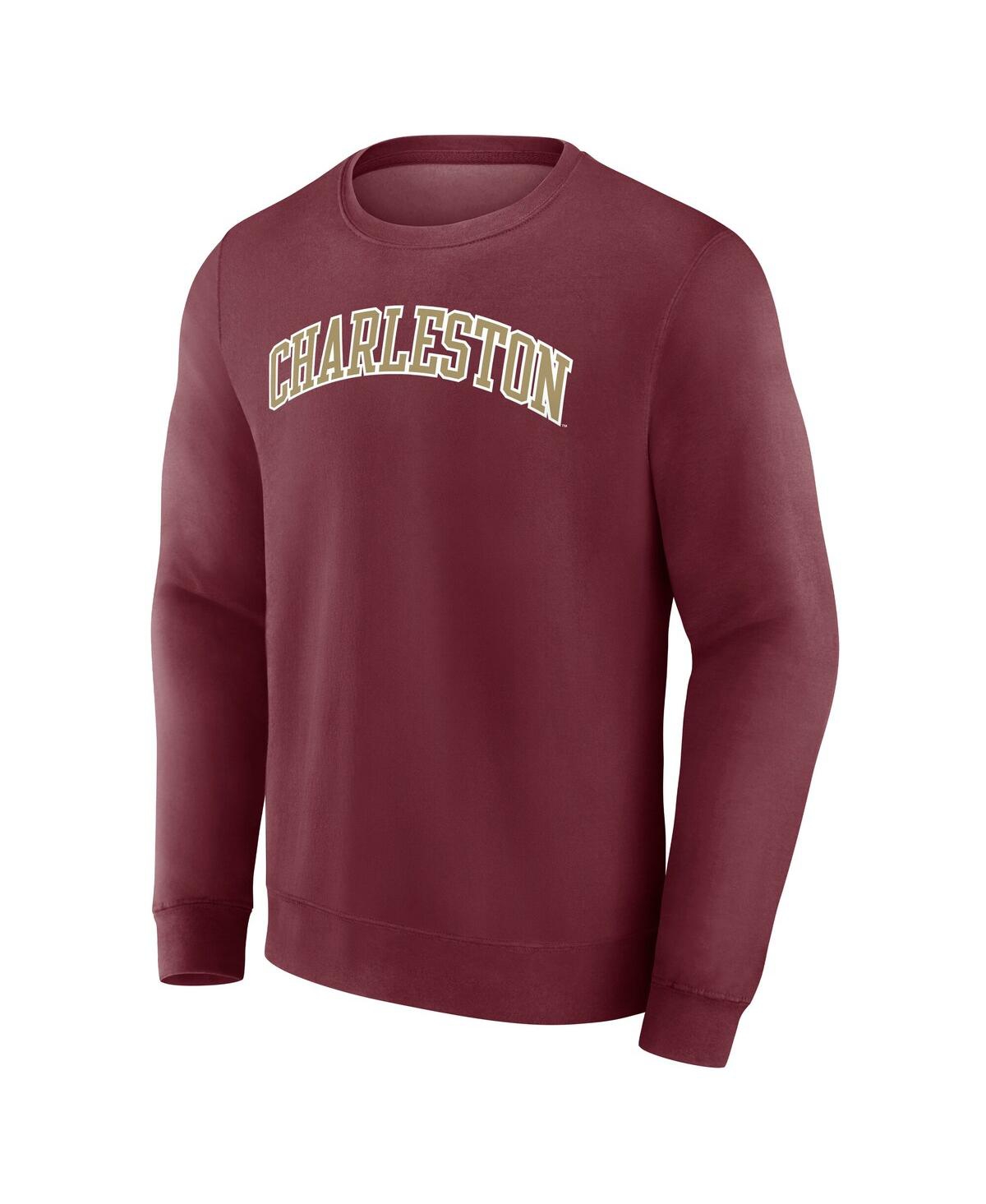Fanatics Men's Maroon Charleston Cougars Short Name Pullover Sweatshirt In Burgundy