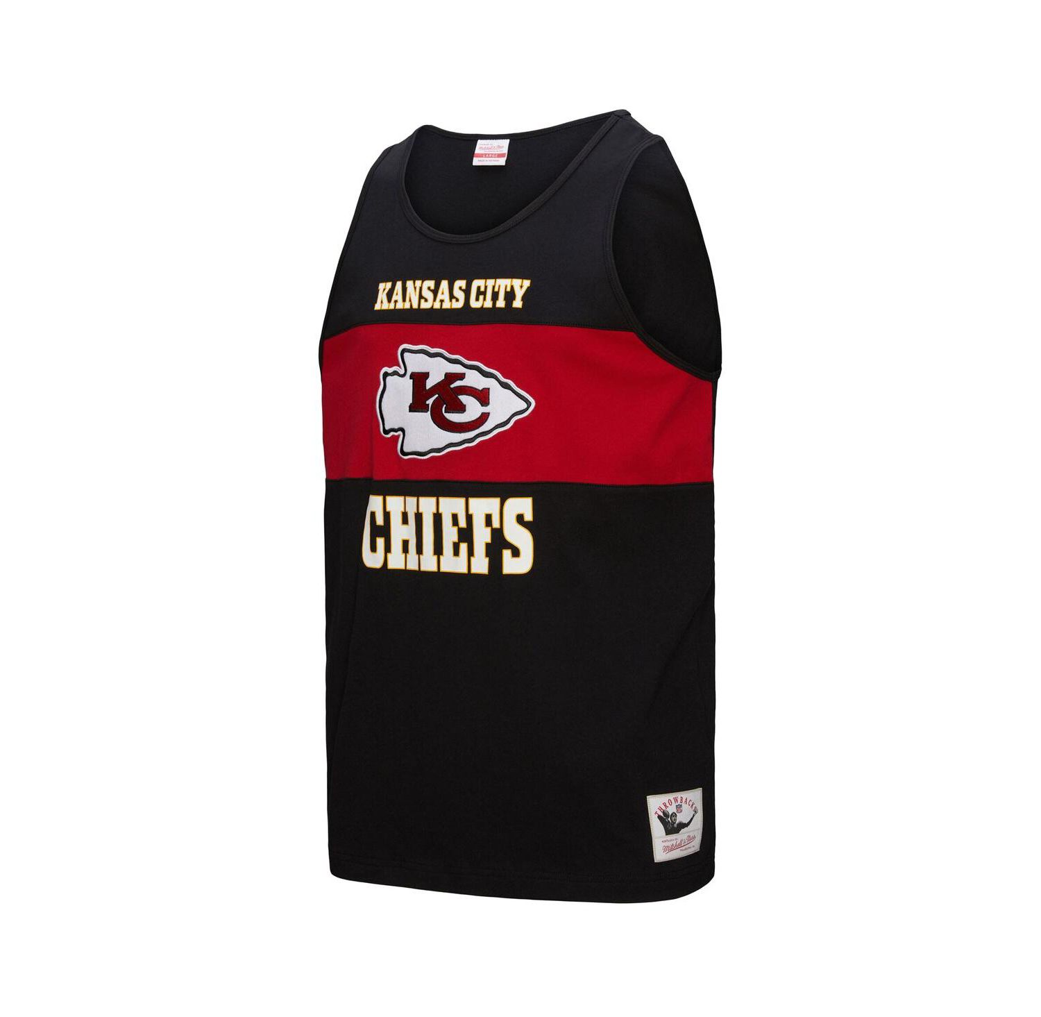 Men's Black Kansas City Chiefs Retro Color Block Tank Top