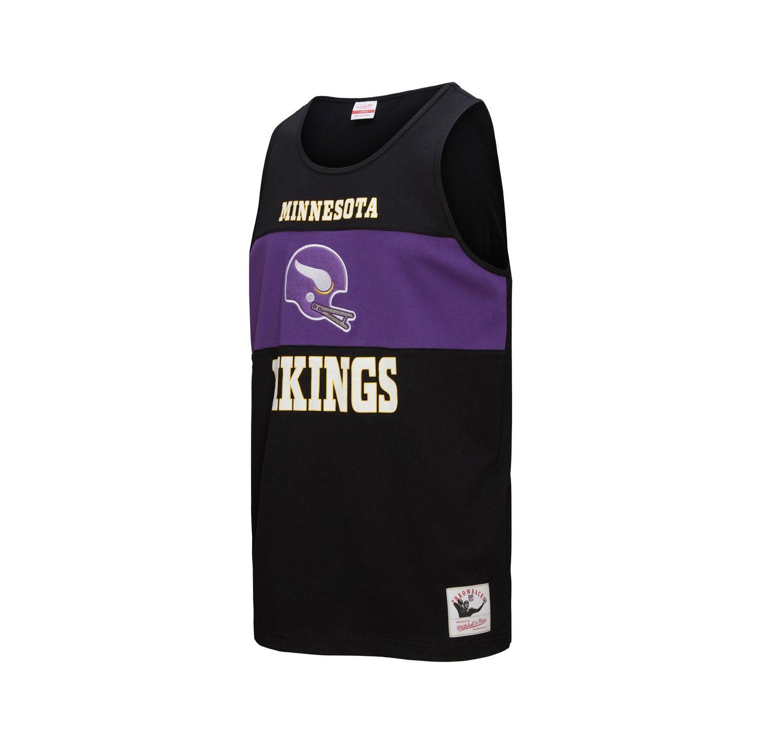 Men's Black Minnesota Vikings Retro Color Block Tank Top