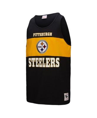 Men's Black Pittsburgh Steelers Retro Color Block Tank Top