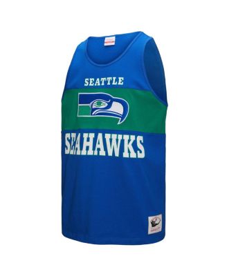 Men's Royal Seattle Seahawks Retro Color Block Tank Top