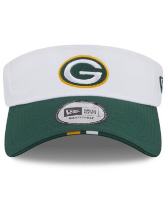 Men's White/Green Green Bay Packers 2025 NFL Training Camp Adjustable Visor Hat