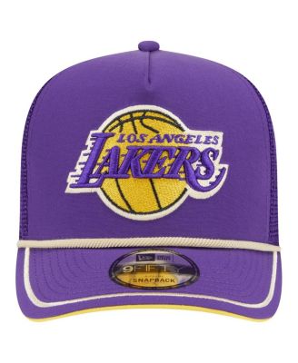 Men's Purple Los Angeles Lakers Vintage Team Rope A-Frame 9FIFTY Snapback Hat
