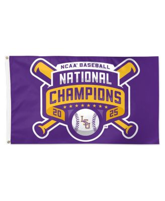 Wincraft - LSU Tigers 2025 NCAA Baseball Men's College World Series Champions 3' x 5' One-Sided Deluxe Flag