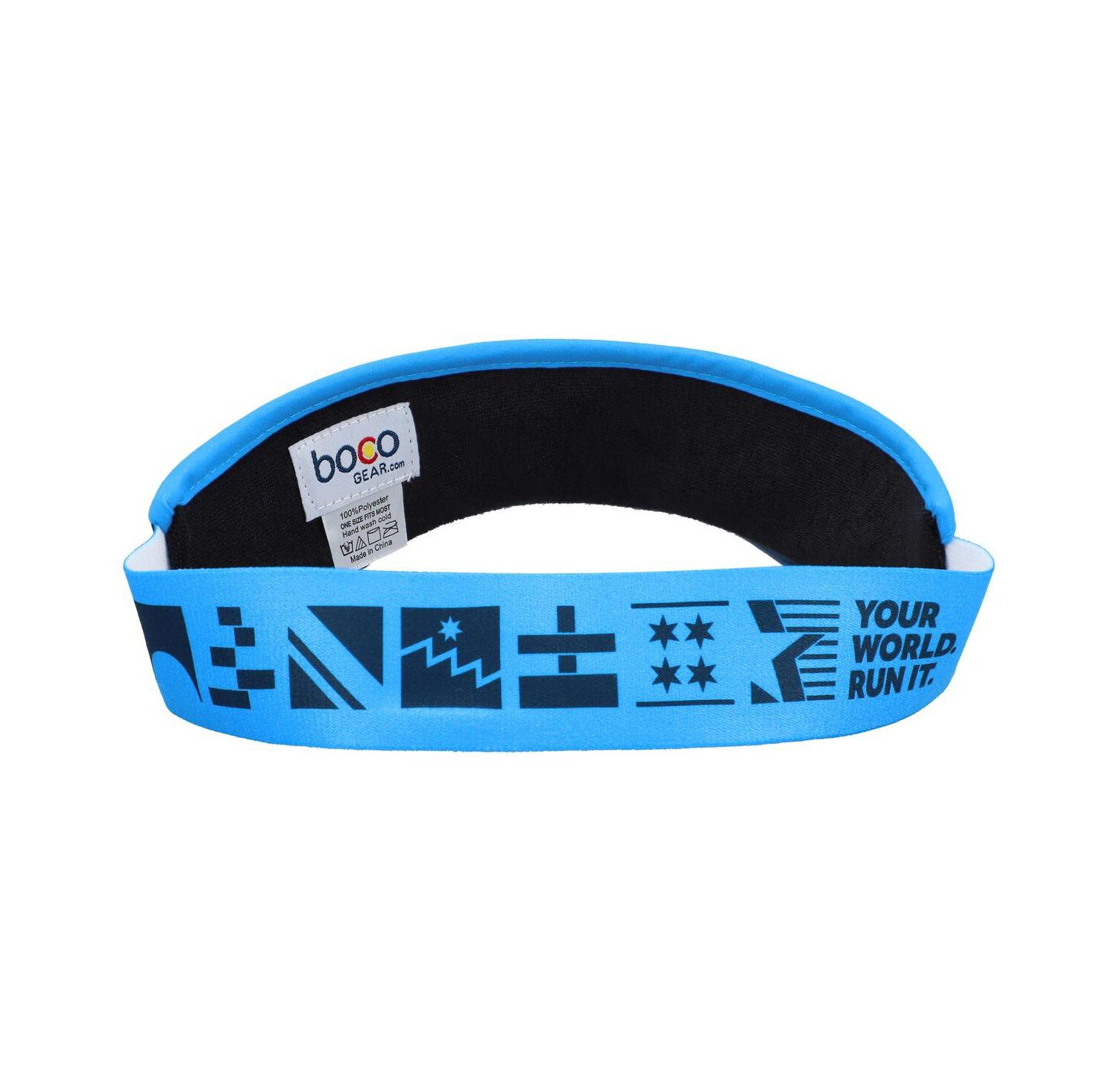 Men's and Women's Blue World Marathon Majors 360 Visor Adjustable Hat