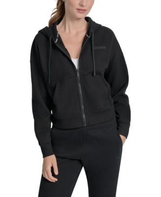 DKNY - Women's Silicone Logo Full-Zip Hoodie
