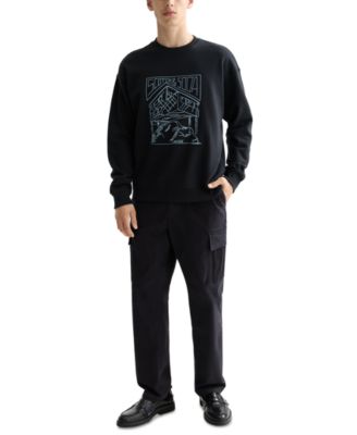 Men's Relaxed Fit Long Sleeve Logo Graphic Sweatshirt
