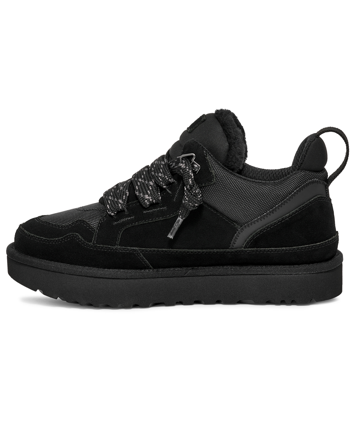 Ugg Low-top Sneakers In Suede And Recycled Nylon In Black