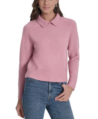 DKNY Jeans - Petite Pullover Polo Sweater