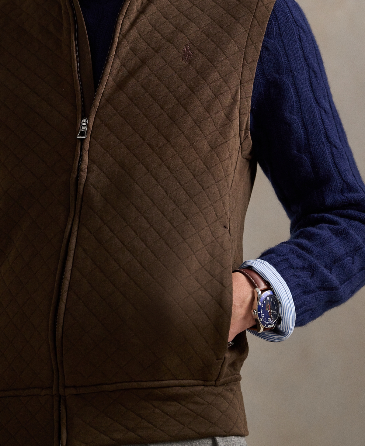 Polo Ralph Lauren Men's Quilted Double-Knit Jersey Vest