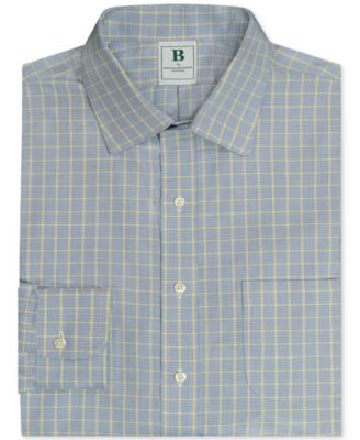 Brooks Brothers Men's Regular-Fit Navy Check Dress Shirt