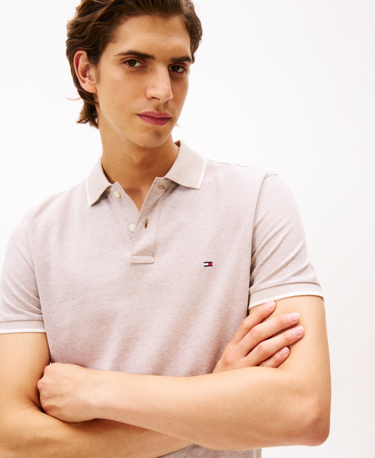 Tommy Hilfiger Men's Regular-Fit Tipped Linen Polo Shirt