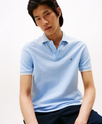 Men's Regular-Fit Tipped Linen Polo Shirt 