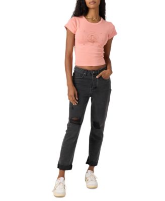 Juniors' Shell Of A Time Cotton Graphic Top 