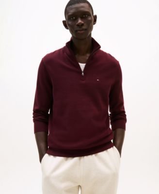 Tommy Hilfiger - Men's Quarter-Zip Pullover Knit Sweater