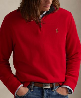 Men's Estate-Rib Cotton Quarter-Zip Pullover