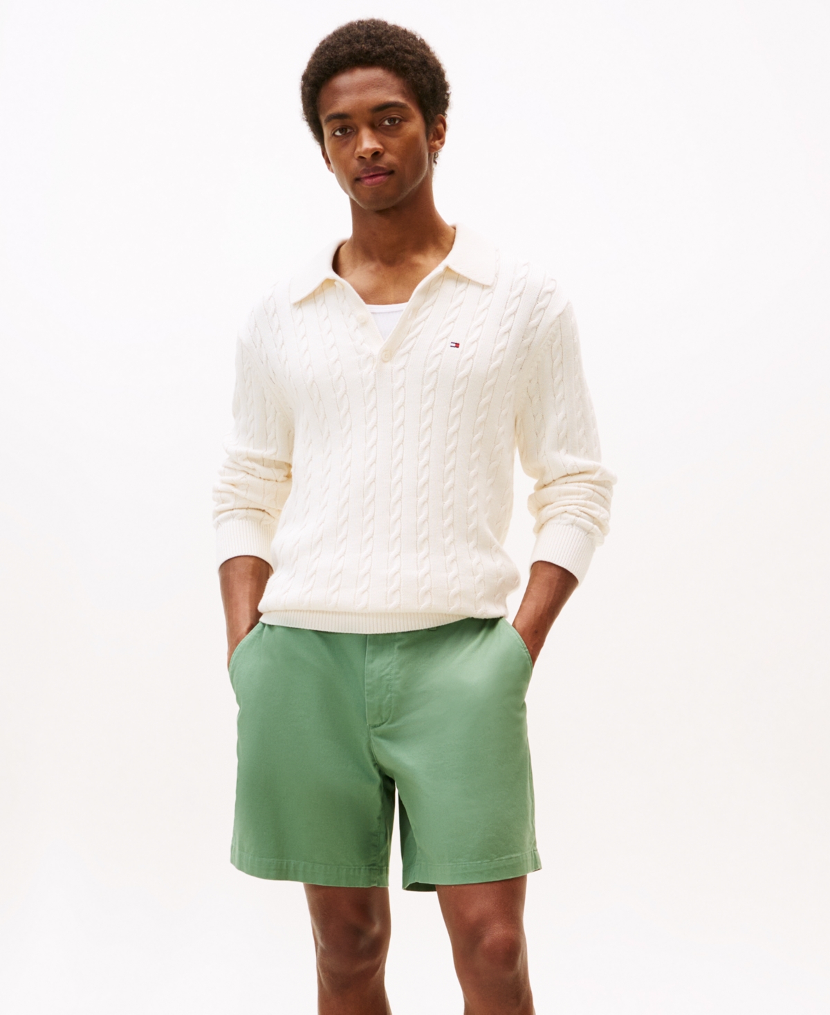 Tommy Hilfiger Men's Mercer 7" Stretch Shorts In Green