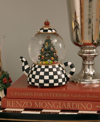 Courtly Check Teapot Snow Globe