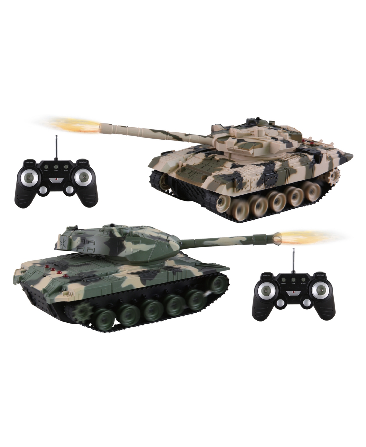 Jupiter Creations Remote Control Vehicles Dueling Battle Tanks Set In Multi