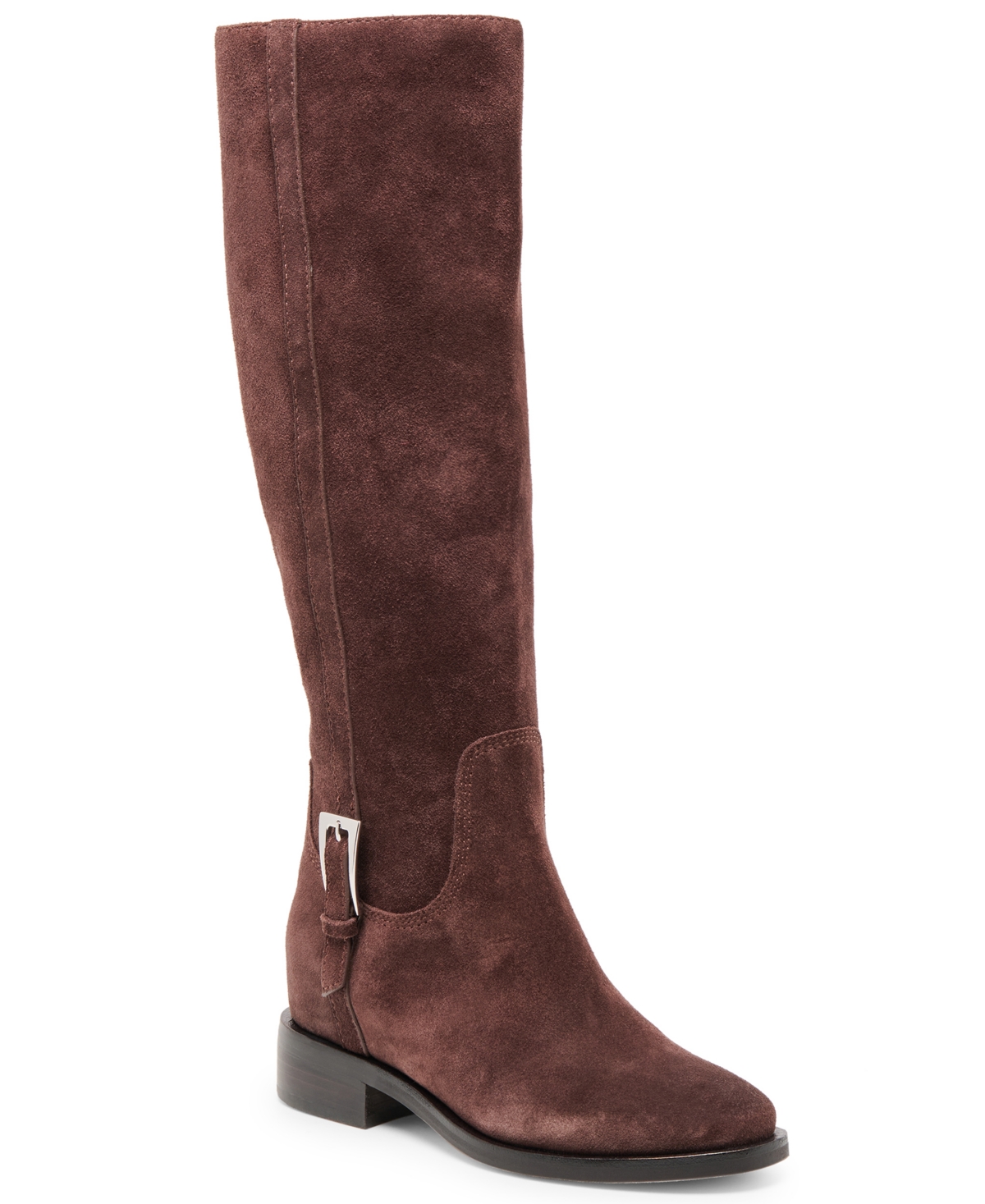 Dolce Vita Kilian H2o Wide Calf Boots Mahogany Suede In Brown