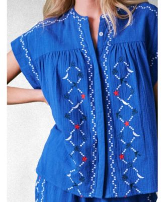 Coves Embroidered Top
