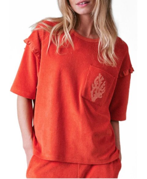 Женский топ Cape Cove Sea Terry Frill, цвет: Оранжевый