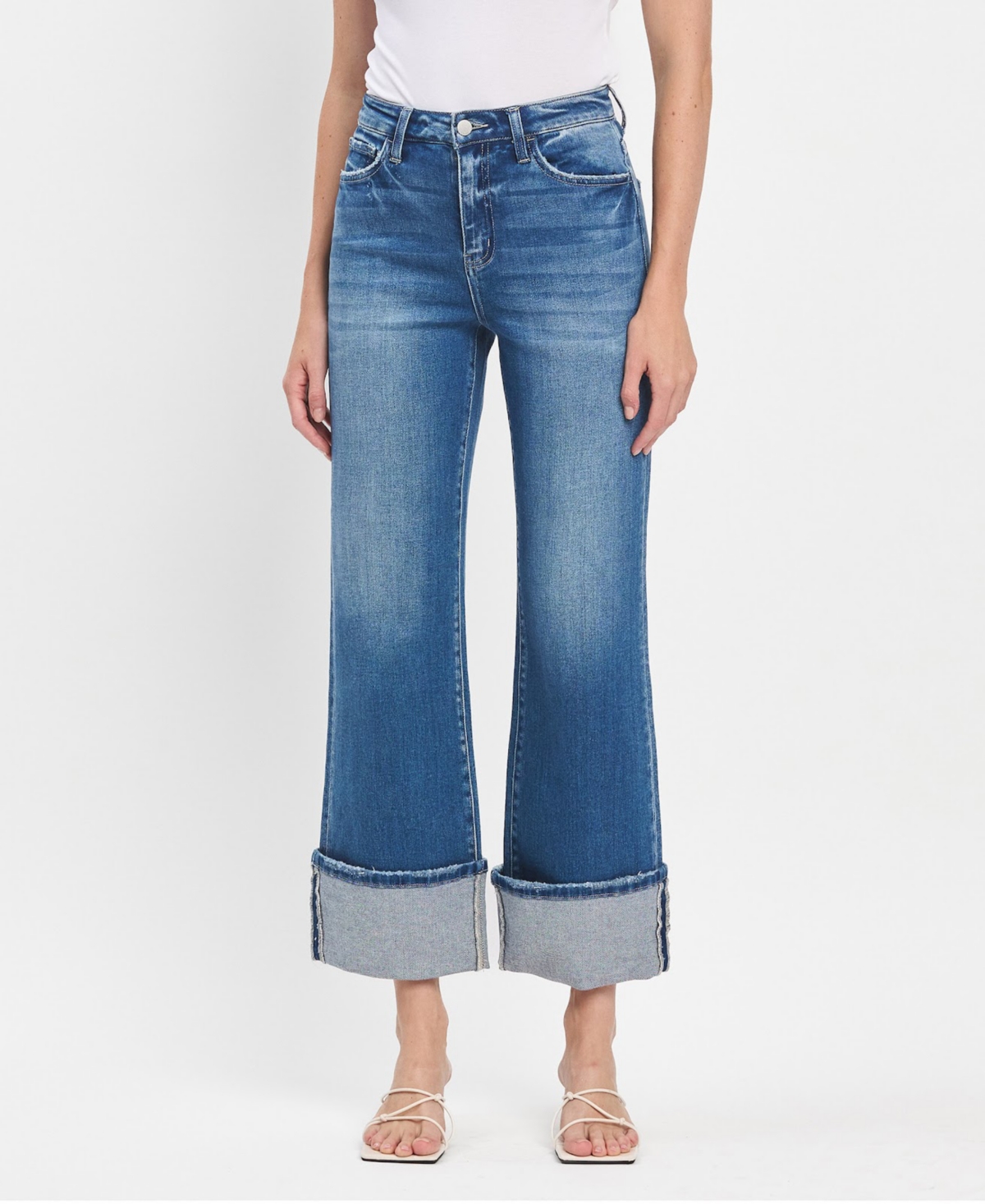 Women's Super High Rise Vintage-like Flare Jeans - Fairy blue