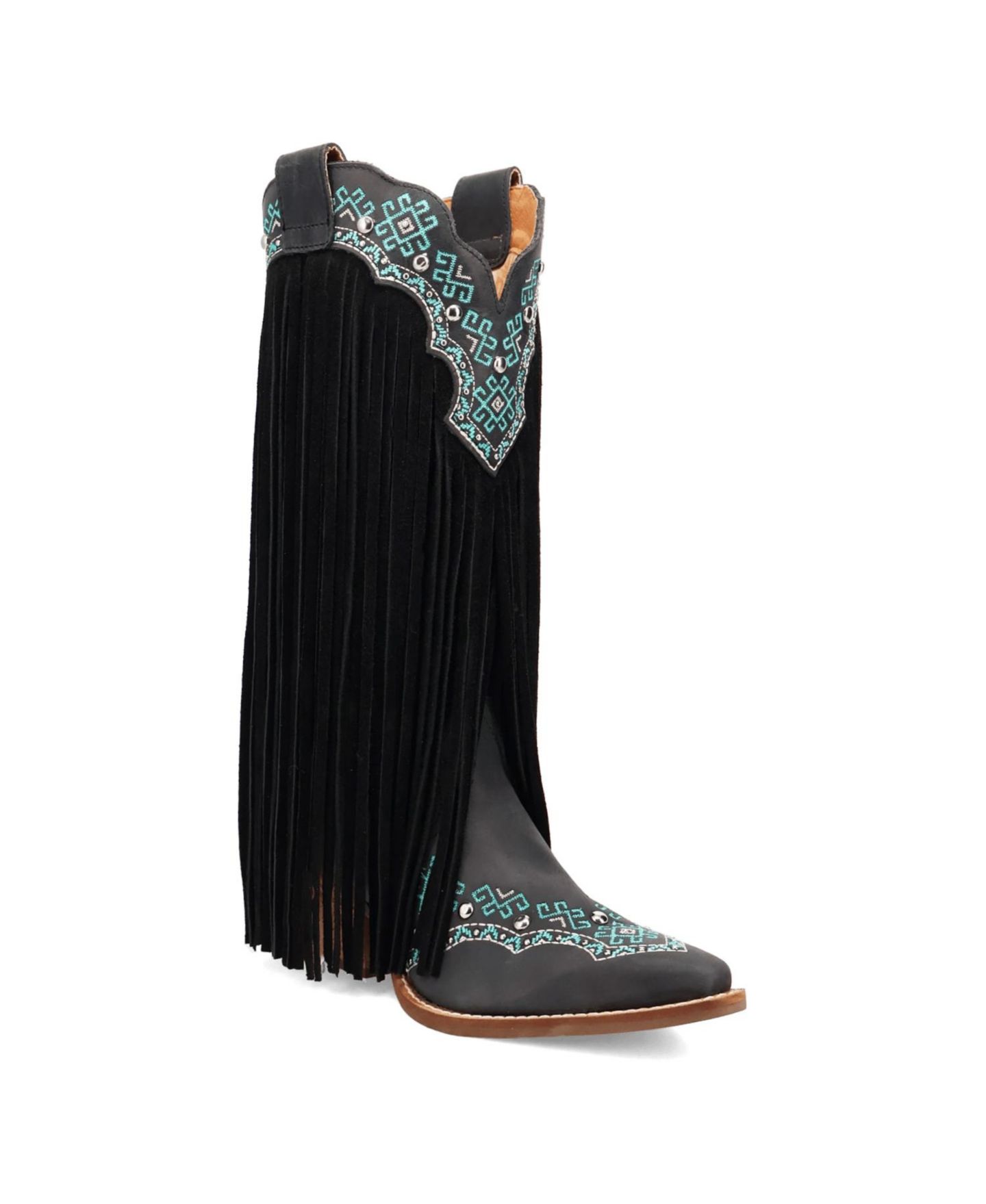 Женские ботинки Dingo Tequila Sunrise Suede Boot, цвет: Чёрный — фото 1