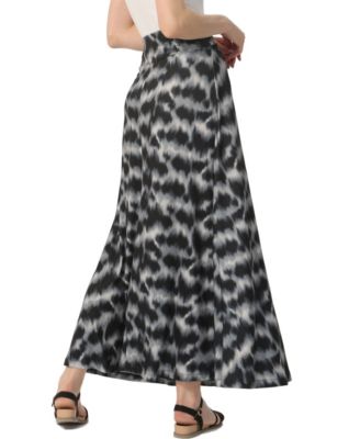 Women's Belted Pull On Maxi Skirt