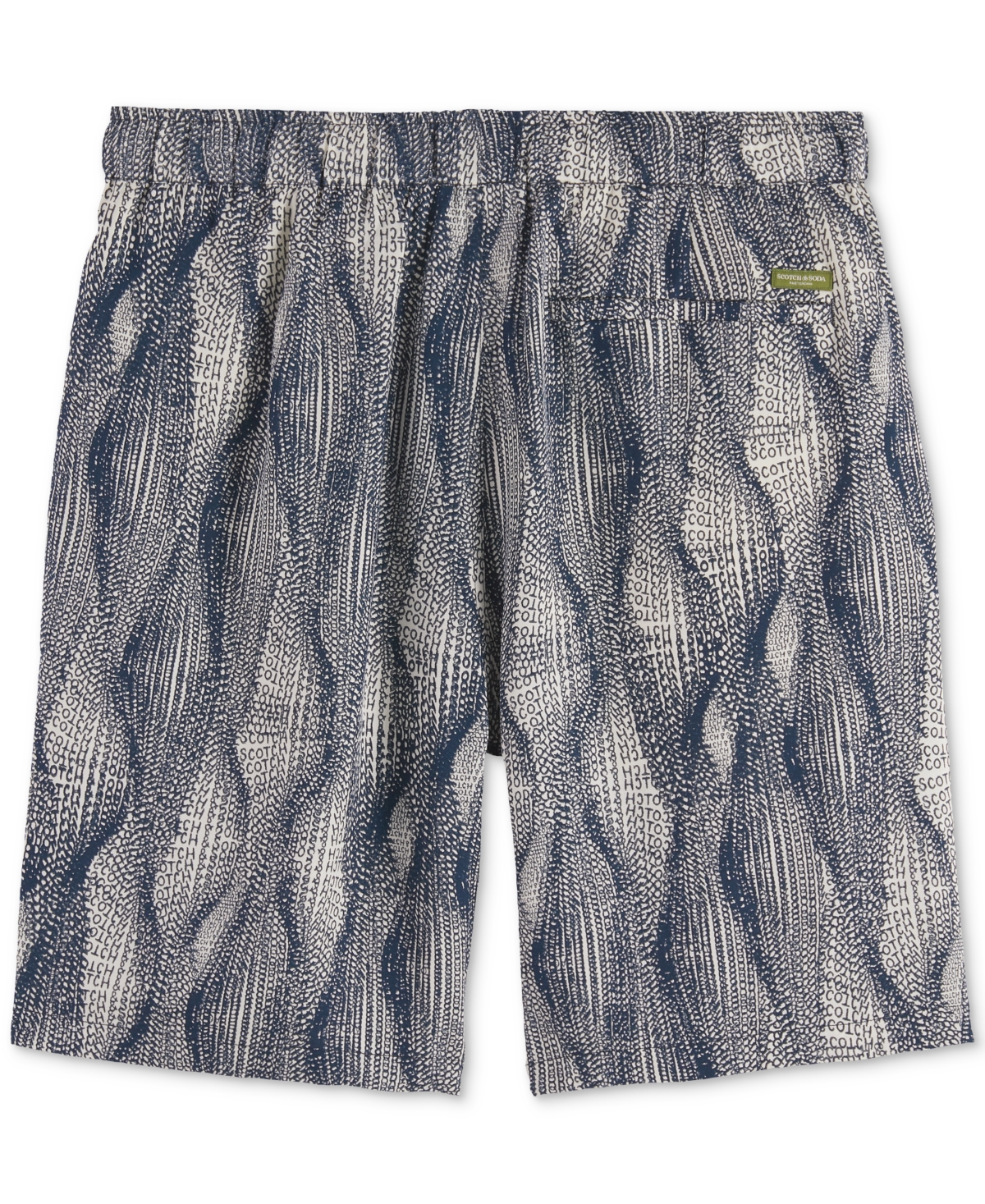 Scotch & Soda Men's Relaxed Fit Marble Print 7.5" Bermuda Shorts In Gray