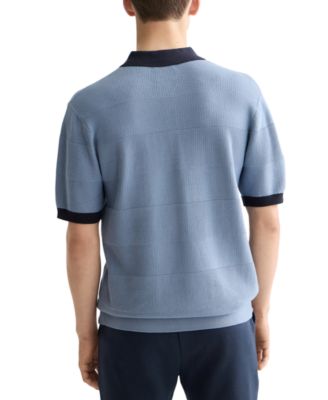 Men's Short Sleeve Tone-on-Tone Polo Shirt