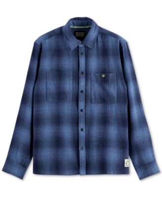 Men's Relaxed Fit Long Sleeve Button-Front Shadow Shirt