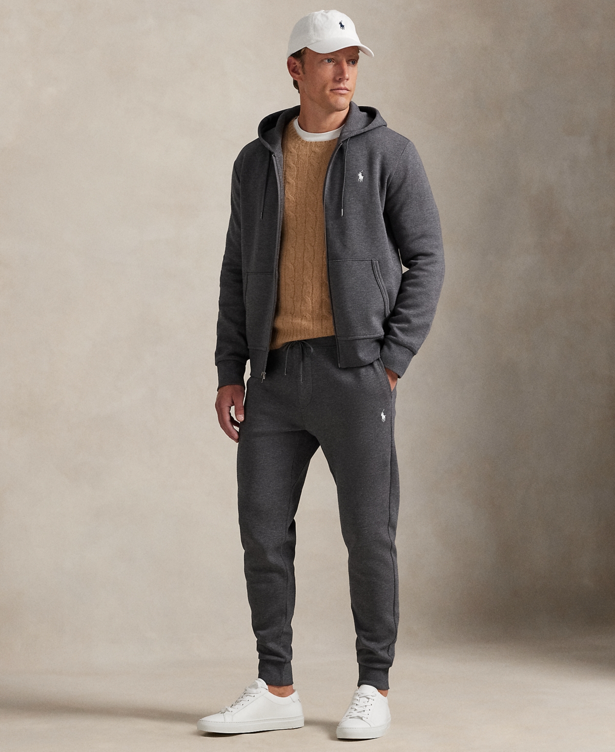 Polo Ralph Lauren Men's Double-knit Jogger Pants In Gray