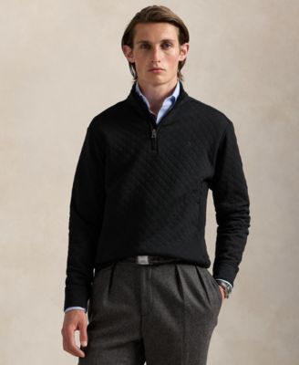 Men's Quilted Double-Knit Jersey Pullover