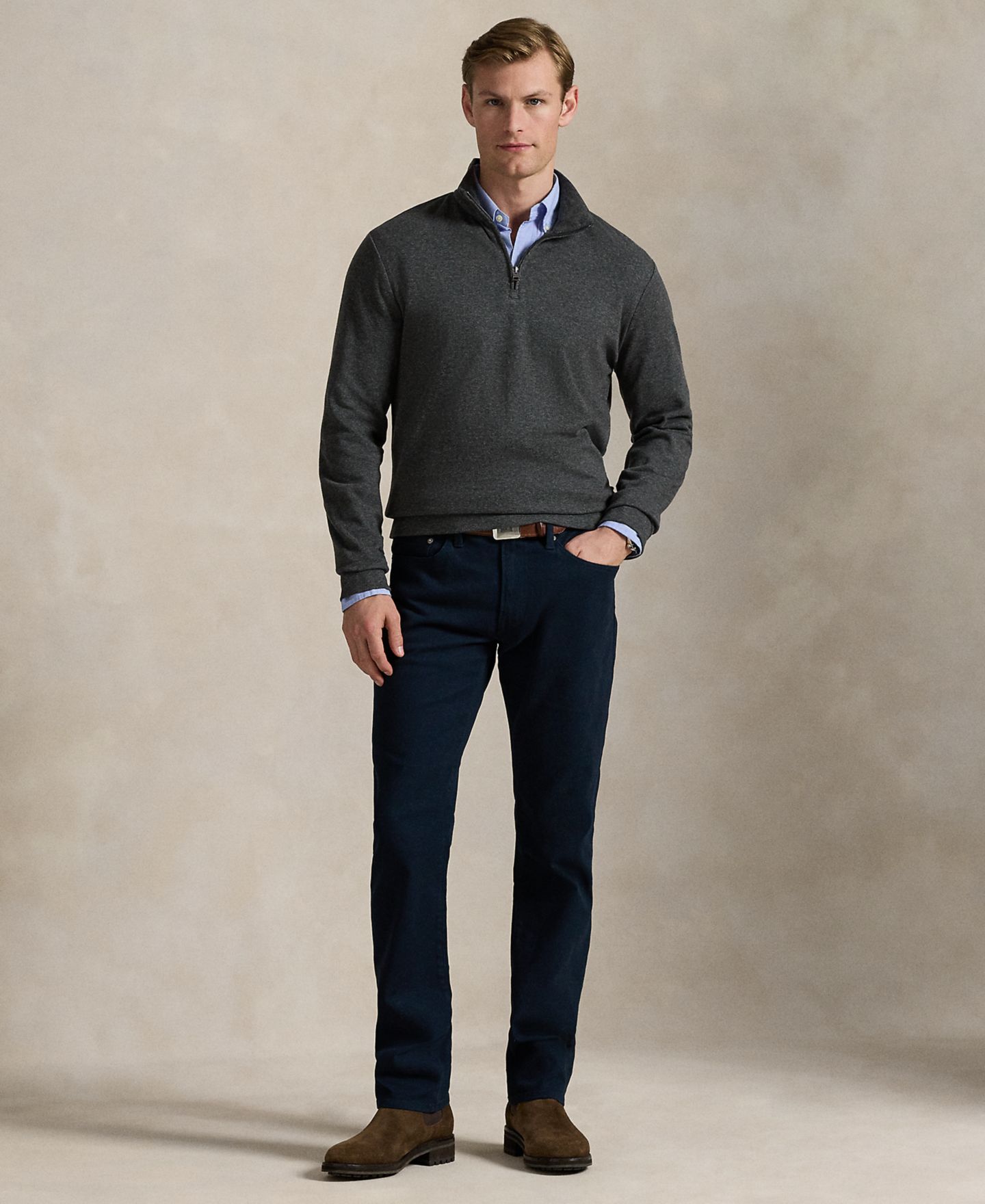 Мужские брюки Polo Ralph Lauren Sullivan Slim Stretch Twill, цвет: Тёмно-синий — фото 2