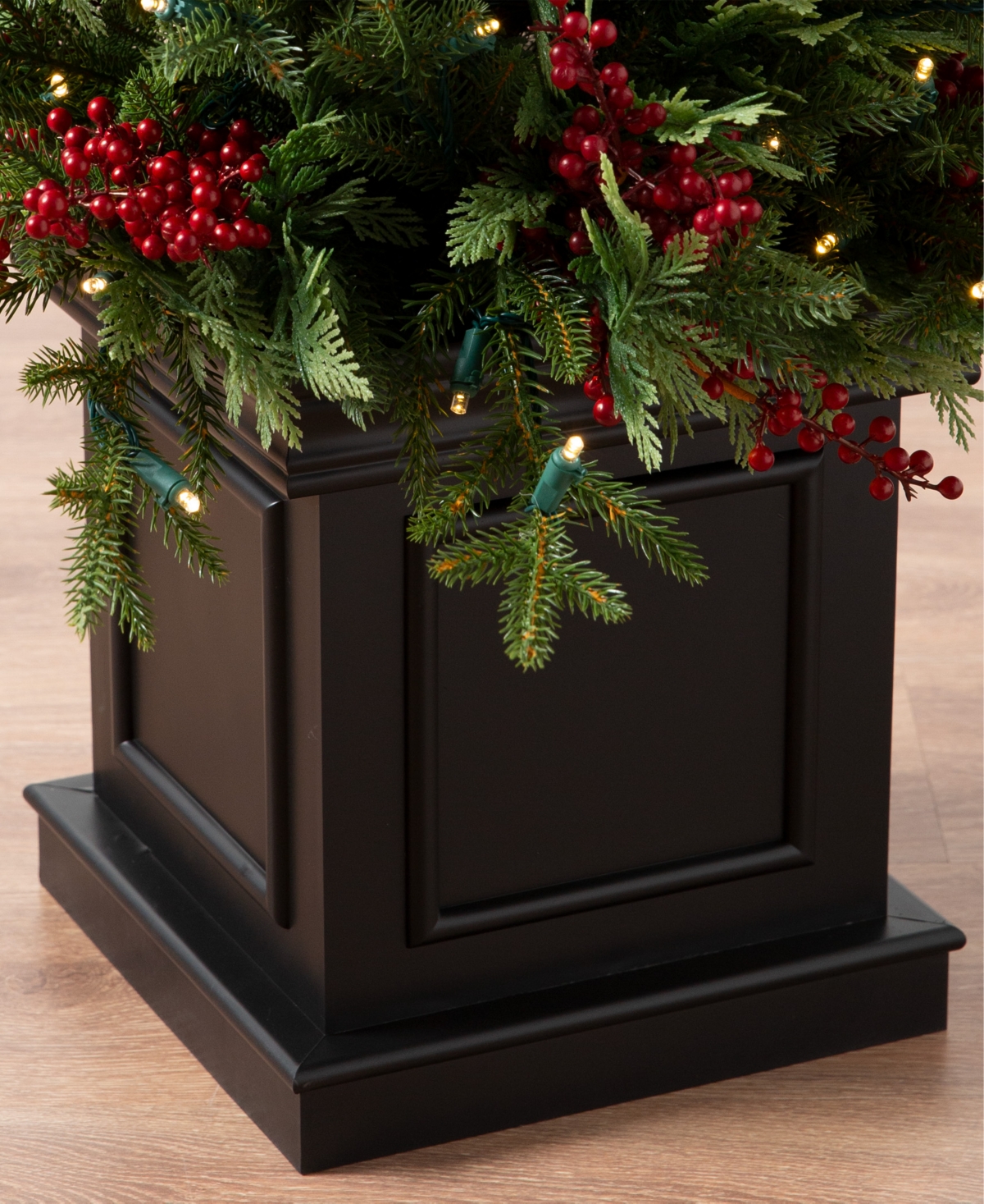 Balsam Hill 4 Ft Outdoor Berry Pre-lit Potted Tree In Green