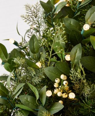 6 ft Outdoor Berry Cypress Pre-Lit Garland