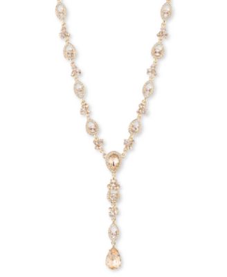 Givenchy - Gold-Tone Crystal Y Necklace