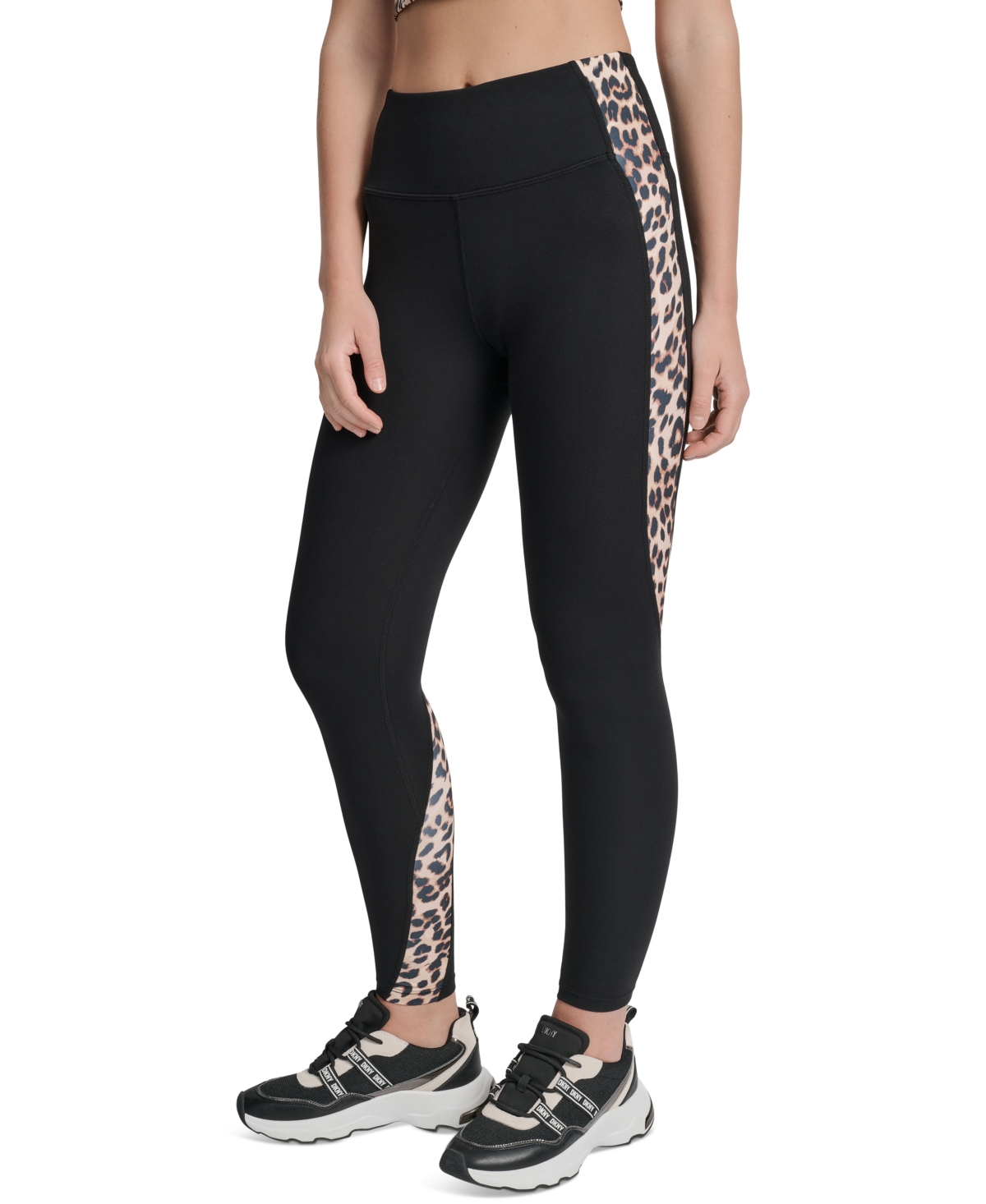 Dkny Women's Color-block Super High-waist Compression Leggings