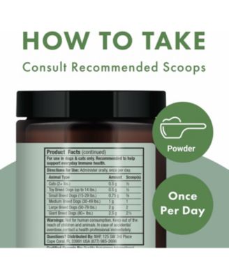 Bark & Whiskers Organic Fermented Mushroom Blend for Cats and Dogs, 2.11 Oz. (60g), 60 Scoops, Supports Digestive and Immune Function, Veterinarian Formulated, Non-GMO, USDA