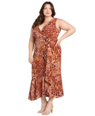 Plus Size V-Neck Sleeveless Maxi Dress