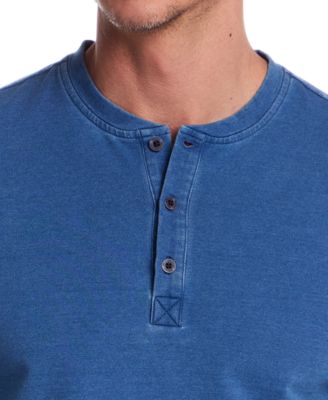 Men's Long Sleeve Indigo Henley